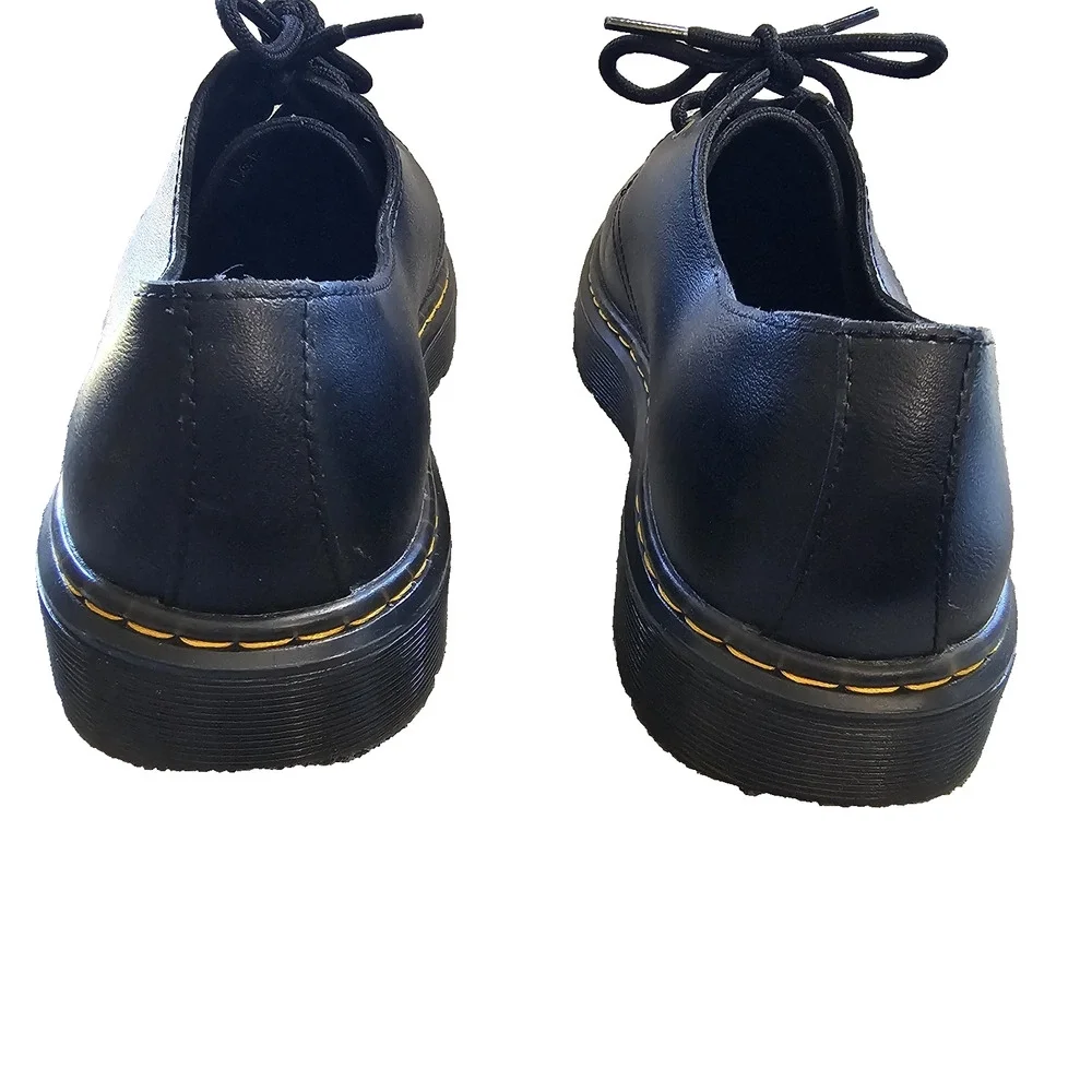 Docs Dr Martens Black Leather Zavalalo Oxfords Lace Up Shoes Mens 8 Womens 9